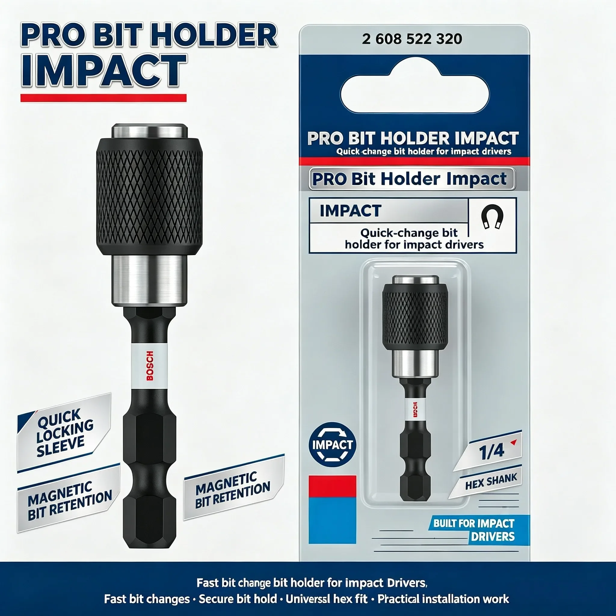 Power Tools Impact - BOSCH 2608522320 Porte-embouts PRO à changement
