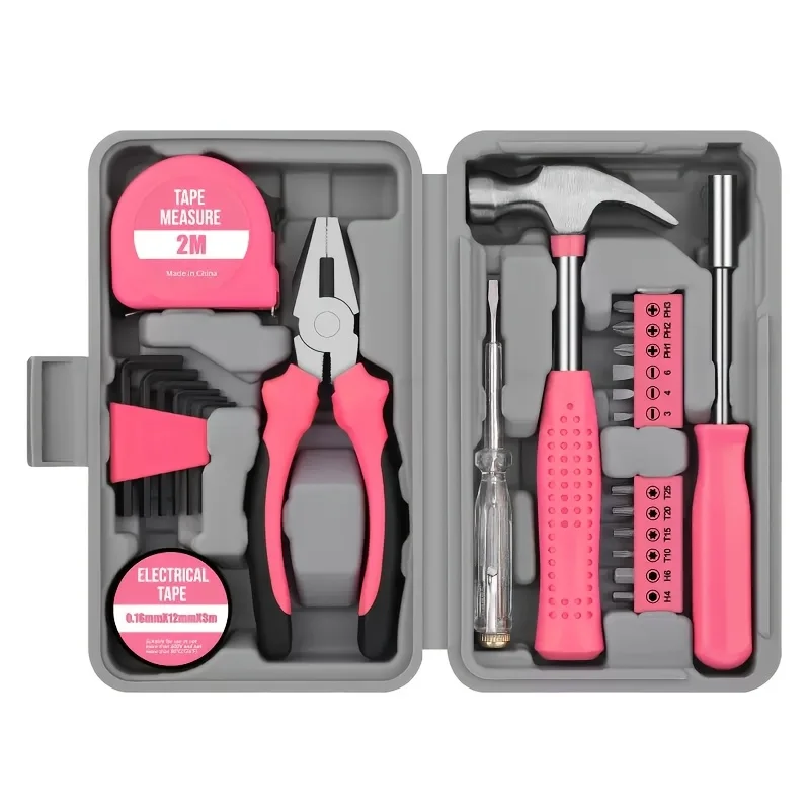 Power Tools Pink - Ensemble d'outils rose 23+1 pièces, outils