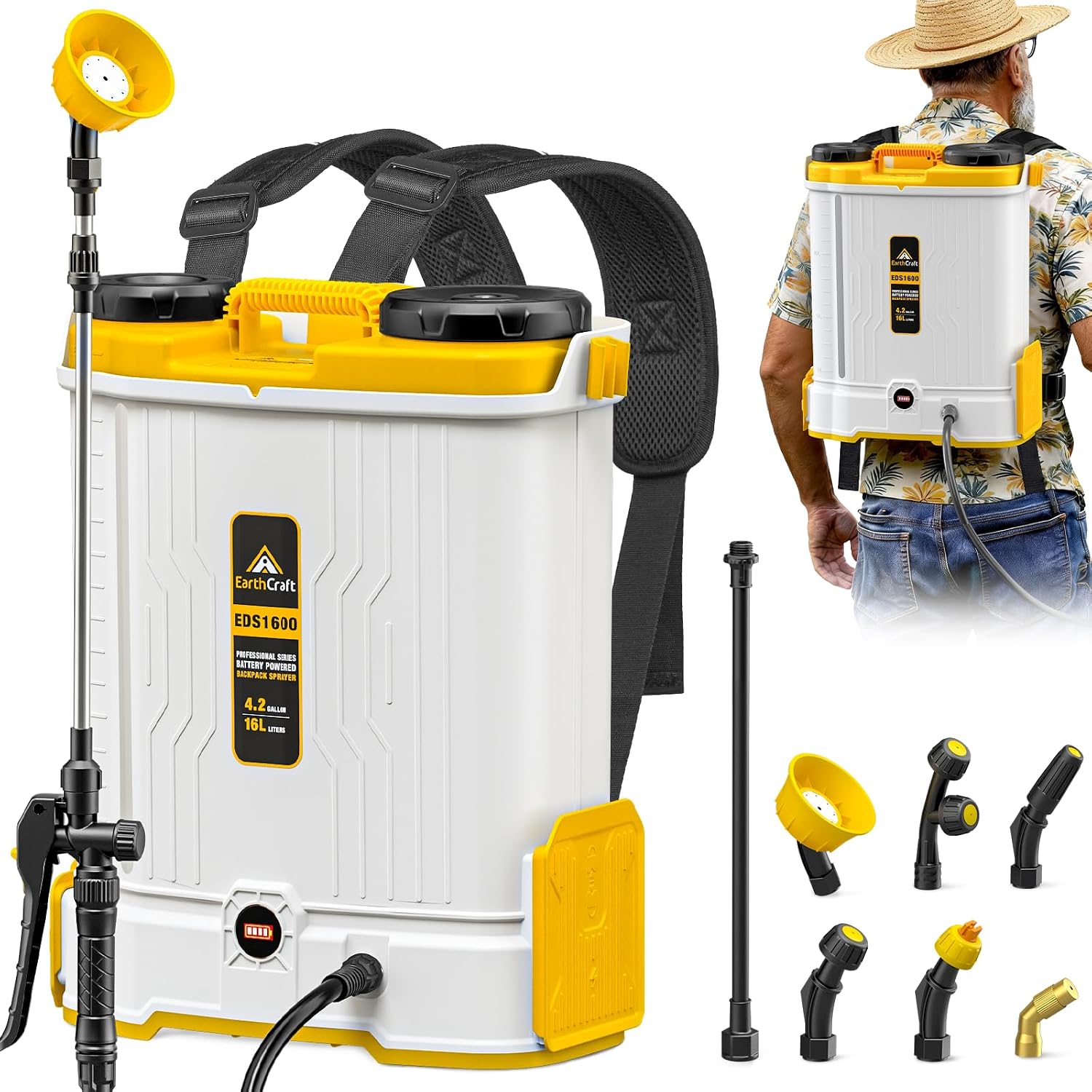 Power Tools Yard - Pulvérisateur à dos alimenté par batterie