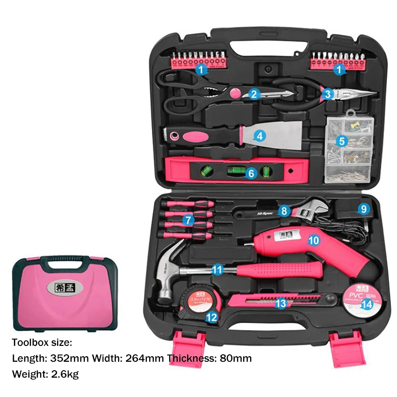 Kit d'outils à main rose, tour - Power Tools Pink avis et prix