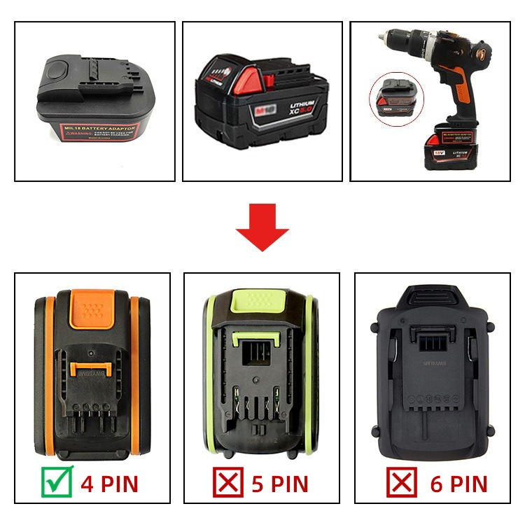 Adaptateur de batterie pour ou - Power Tools Orange avis et prix