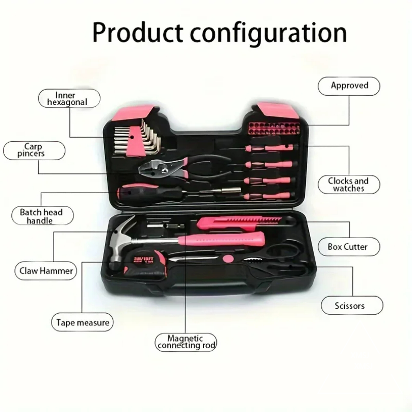 XMSJ Le kit d'outils rose, com - Power Tools Pink avis et prix