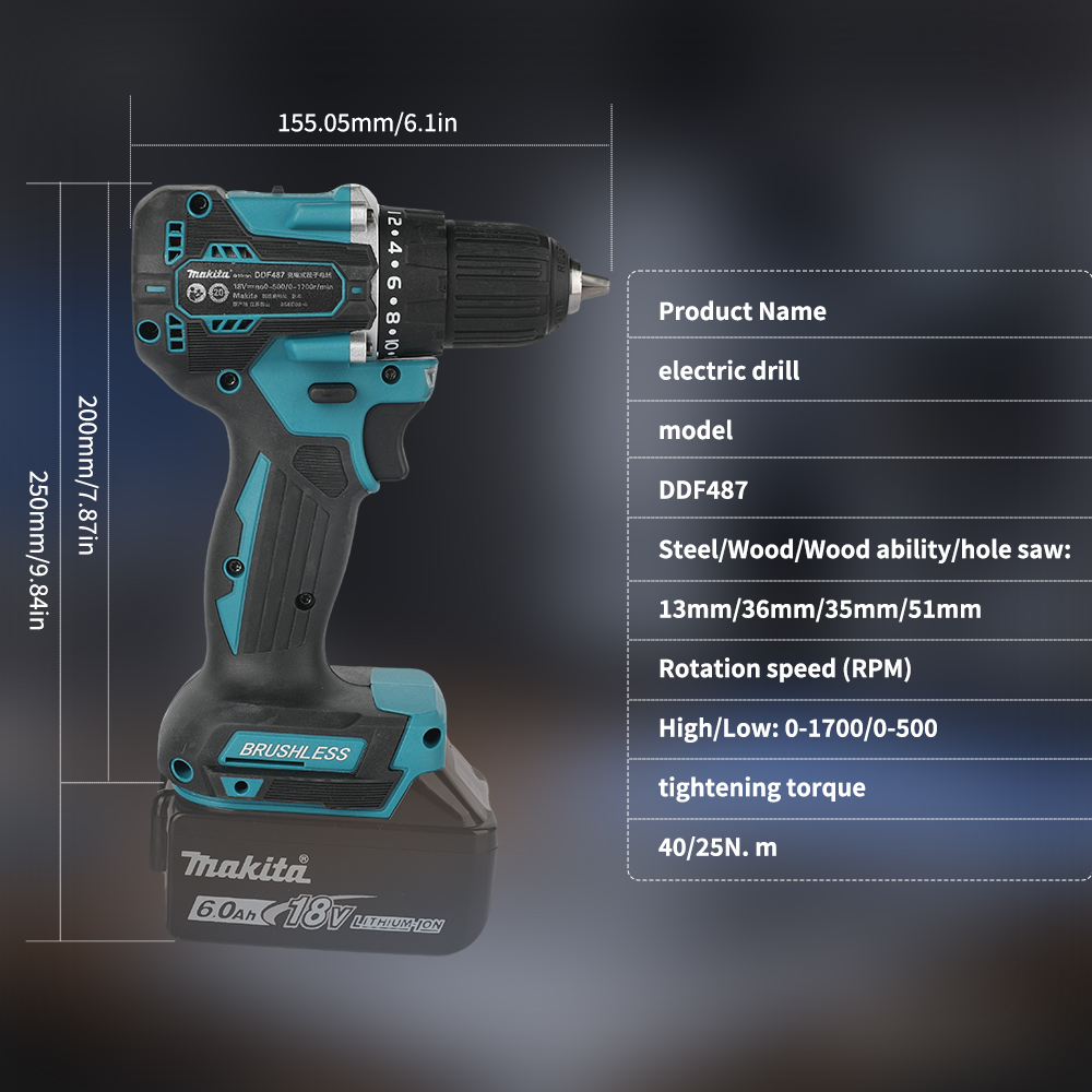 Perceuse sans fil sans balais  - Power Tools Brand avis et prix