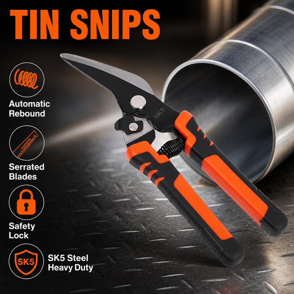 Ciseaux à tôle, manche ergonom - Power Tools Orange avis et prix