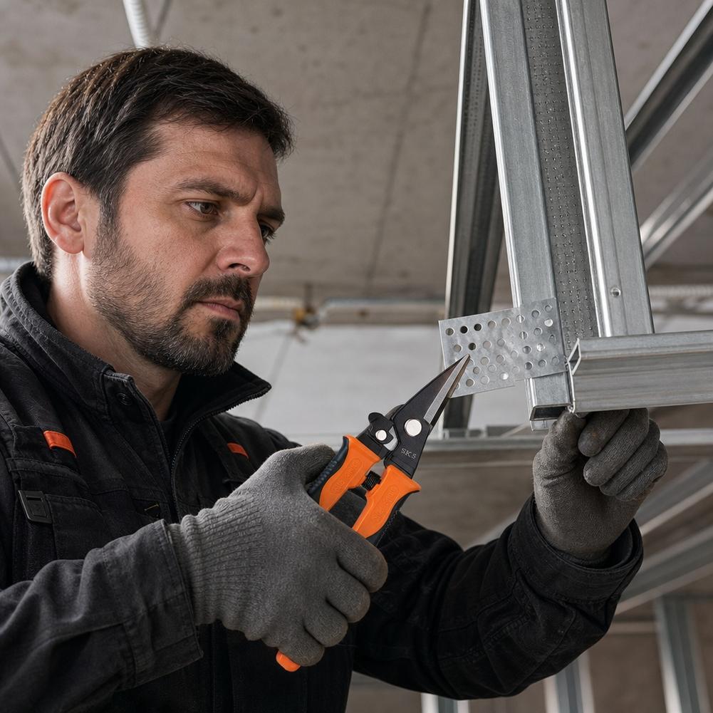 Ciseaux à tôle, manche ergonom - Power Tools Orange avis et prix